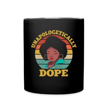Unapologetisch Schwarzer Afro Afroamerikanischer - Tasse einfarbig - Schwarz - Vorne