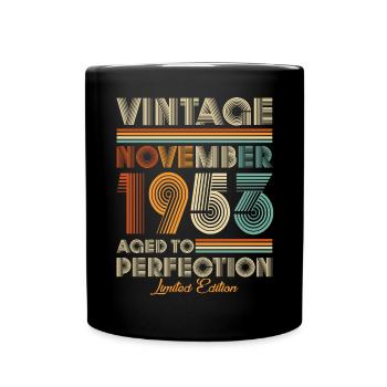 Vintage Aged To Perfection November 1953 - Full Colour Mug - black - Front