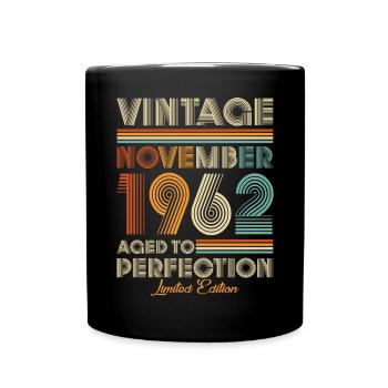 Millésime vieilli à la perfection novembre 1962 - Mug uni - noir - Devant