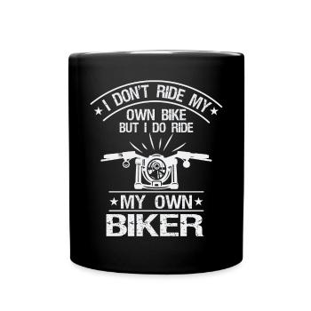 Ich Fahre Nicht Mit Meinem Eigenen Fahrrad, - Tasse einfarbig - Schwarz - Vorne