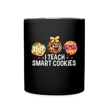 Lustiger Lehrer, Den Ich Intelligenten Plätzchen - Tasse einfarbig - Schwarz - Vorne