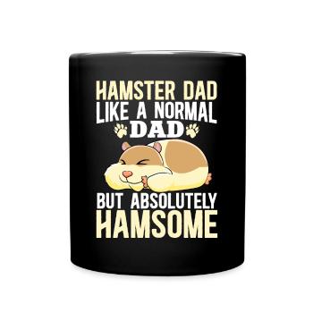 Hamster Geschenk Hamsterliebhaber - Tasse einfarbig - Schwarz - Vorne