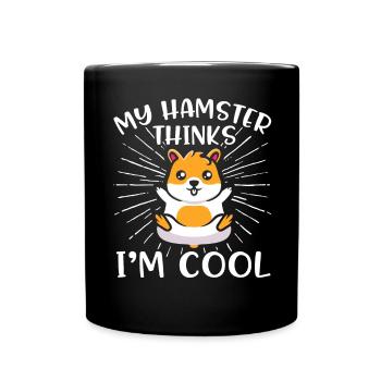 Hamster Geschenk Hamsterliebhaber - Tasse einfarbig - Schwarz - Vorne