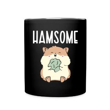 Hamster Geschenk Hamsterliebhaber - Tasse einfarbig - Schwarz - Vorne