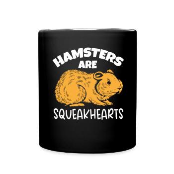 Hamster Geschenk Hamsterliebhaber - Tasse einfarbig - Schwarz - Vorne