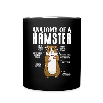Hamster Geschenk Hamsterliebhaber - Tasse einfarbig - Schwarz - Vorne
