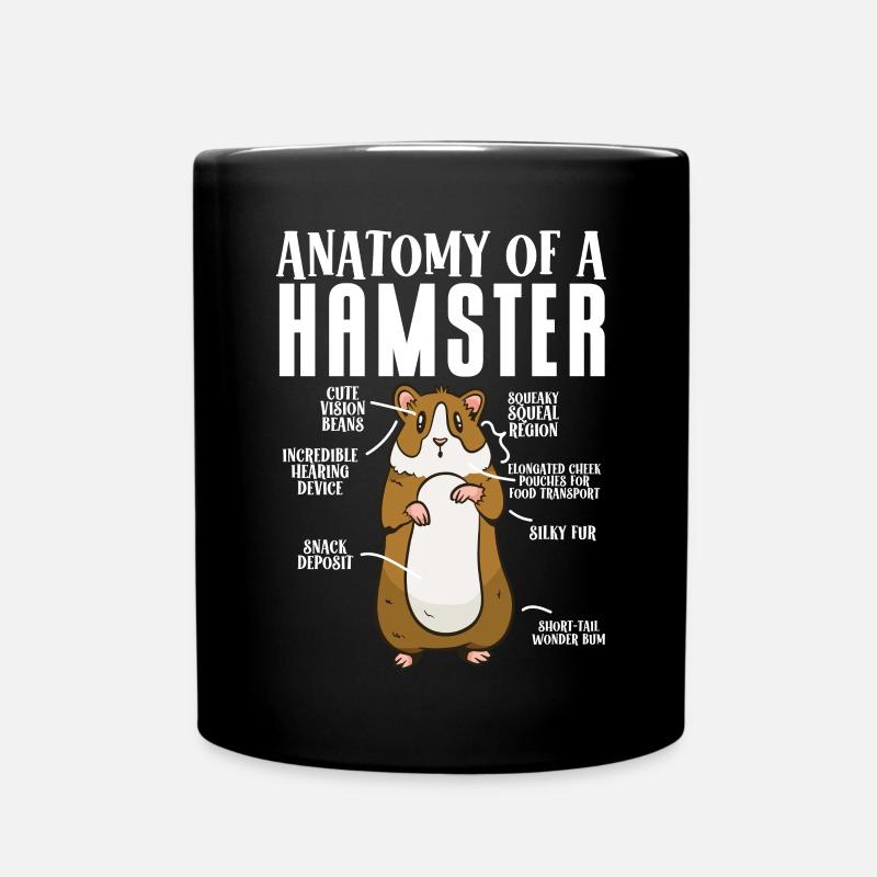 Hamster Geschenk Hamsterliebhaber - Tasse einfarbig - Schwarz