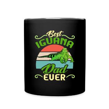 Leguan Eidechse Reptil Herpetologe - Tasse einfarbig - Schwarz - Vorne