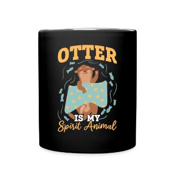 Otter is my soul animal - Full Colour Mug - black - Front