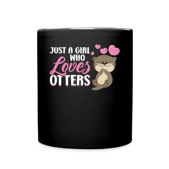 Just a girl who loves Otter - Full Colour Mug - black - Front