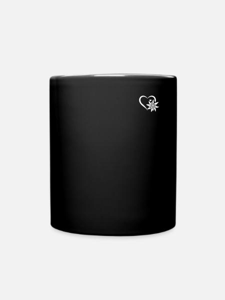Fleur de cœur de montagne Edelweiss Fleur d’Edelweiss - - Mug uni - noir