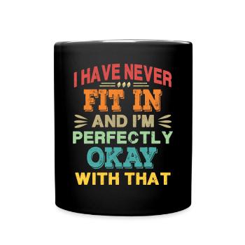 Je ne me suis jamais intégré - Rétro - Mug uni - noir - Devant