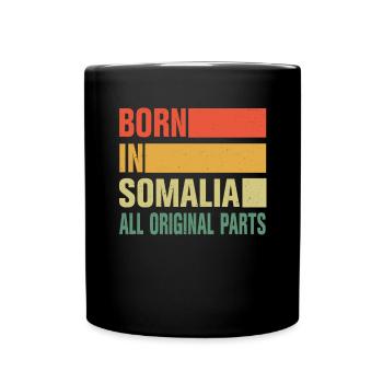 Né en Somalie - Mug uni - noir - Devant