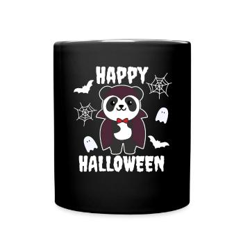 Panda Joyeux Halloween mignon costume de vampire - Mug uni - noir - Devant