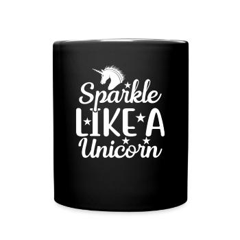 Glitter like a unicorn Unicorn - Full Colour Mug - black - Front