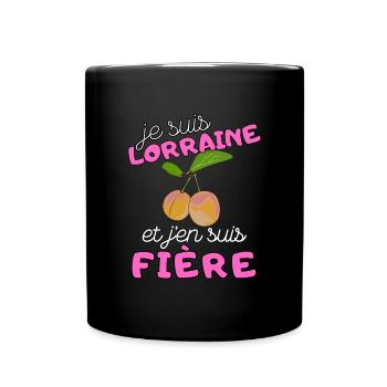 Cadeau Femme Lorraine Mirabelle Noel Anniversaire - Mug uni - noir - Devant