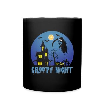 Sensenmann Gruseliger Nachtengel des Todes Hallowe - Tasse einfarbig - Schwarz - Vorne