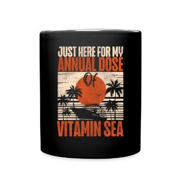 Bateau de croisière Vacances Vintage Rétro - Mug uni - noir - Devant
