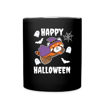 Red Panda Joyeux Halloween Enfants Sorcières Costume - Mug uni - noir - Devant