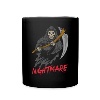 Grim Reaper Nightmare Scythe Angel Of Death Hallow - Full Colour Mug - black - Front