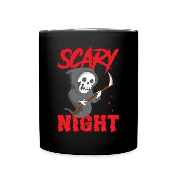 Grim Reaper Scary Night pour Halloween Angel Of Dea - Mug uni - noir - Devant