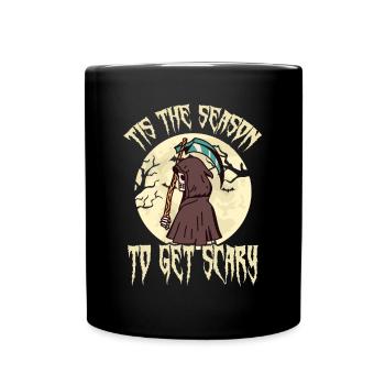 Halloween Party Grim Reaper Grim Reaper Angel of the To - Full Colour Mug - black - Front