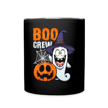 Funny Spirit Happy Halloween Costume Boo Horror - Full Colour Mug - black - Front