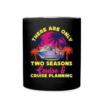 Cruise Ship Vacation Retro There - Full Colour Mug - black - Front