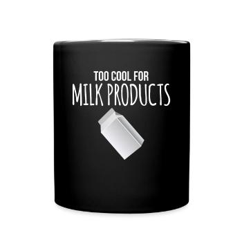 Trop cool pour les produits laitiers Chemise cadeau - Mug uni - noir - Devant