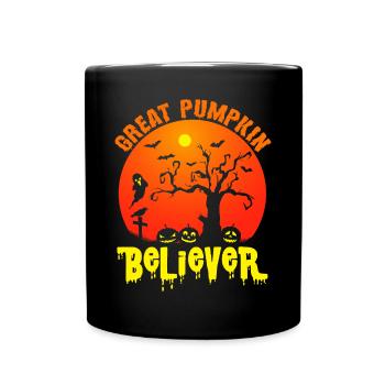 Nightmare Pumpkin Halloween Party Witch Spirit - Full Colour Mug - black - Front