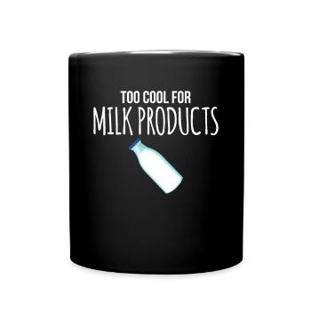 Trop cool pour les produits laitiers Chemise cadeau - Mug uni - noir - Devant