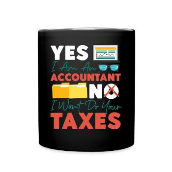 Comptable Teneur de livres Comptabilité - Mug uni - noir - Devant