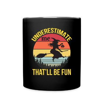Hexenbesen Halloween Party Nightmare Witch Happy H - Tasse einfarbig - Schwarz - Vorne