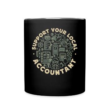 Accountant Bookkeeper Accounting - Full Colour Mug - black - Front