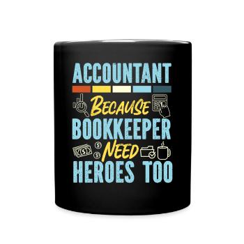 Accountant Bookkeeper Accounting - Full Colour Mug - black - Front