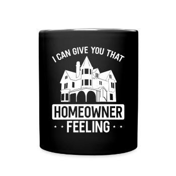 Real Estate Agent Homeowner Feeling House Showing - Full Colour Mug - black - Front