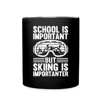 Skiing Kids Freestyle-Skiing School Kids - Tasse einfarbig - Schwarz - Vorne