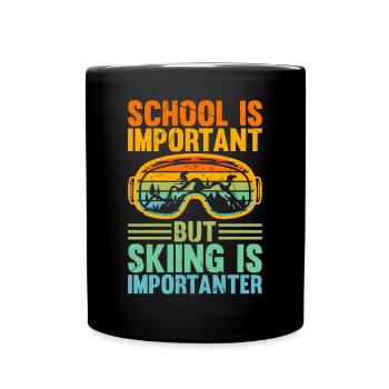 Ski Ski Enfants Freestyle-École de ski Enfants - Mug uni - noir - Devant