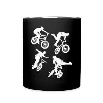Vélo BMX - Vélo BMX Cyclisme BMX - Mug uni - noir - Devant