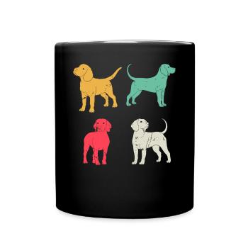 Dachshund Dog Owner Dachshund Dog Retro Dachshund - Tasse einfarbig - Schwarz - Vorne