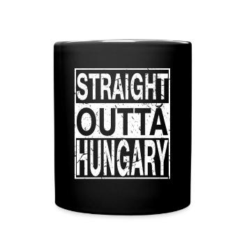 Hongrie Tout droit sorti de Hongrie - Mug uni - noir - Devant