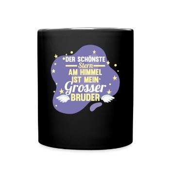 Geschwister Familie SchwesterBrüder Bruder - Tasse einfarbig - Schwarz - Vorne