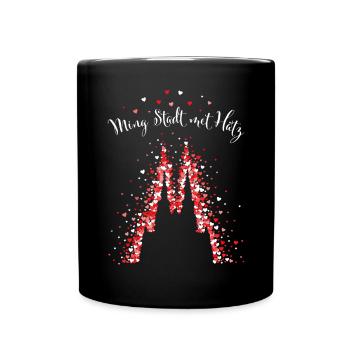 Kölner Karneval Dom Kölsch Köln Rot Weiss Kölle - Tasse einfarbig - Schwarz - Vorne