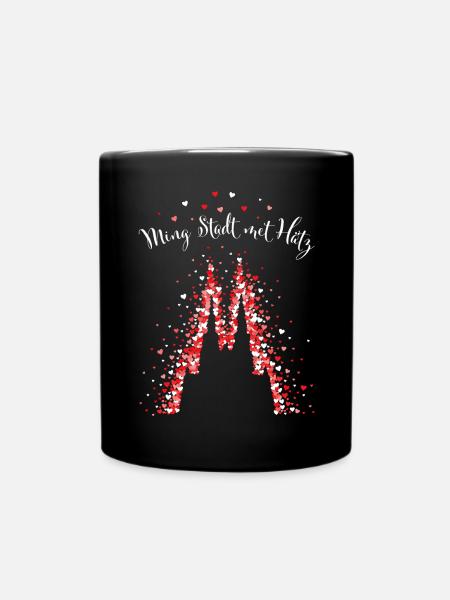 Kölner Karneval Dom Kölsch Köln Rot Weiss Kölle - Tasse einfarbig - Schwarz