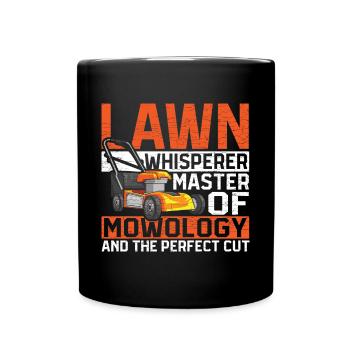 Rasenmäher Mähen Landschaftsbau Rasenmähen - Tasse einfarbig - Schwarz - Vorne