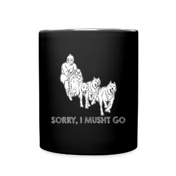 Sled Dog Racing Sled Dogs Gift - Full Colour Mug - black - Front