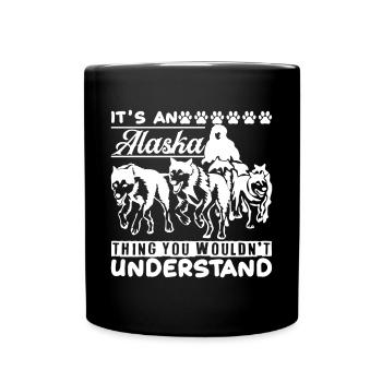 Chien de traîneau Course Sled Dogs Cadeau - Mug uni - noir - Devant