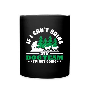 Chien de traîneau Course Sled Dogs Cadeau - Mug uni - noir - Devant