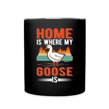Home is where my Goose is Geese Goose Goose - Full Colour Mug - black - Front