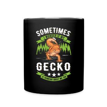 Gecko Cadeau Léopard Gecko - Mug uni - noir - Devant